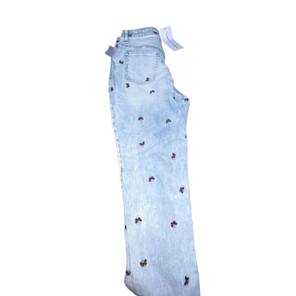 Tinsel All Over Butterfly Mom Jeans - Picture 3 of 4